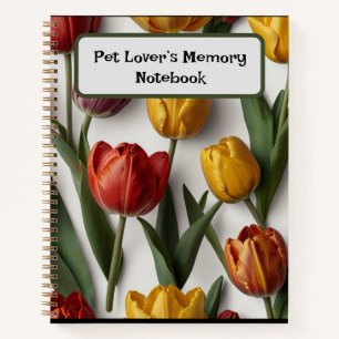 Cahier spiralé floral élégant