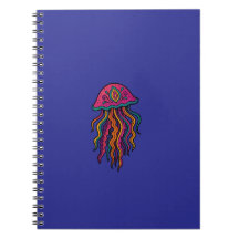 Cahier spiralé méduse psychédélique