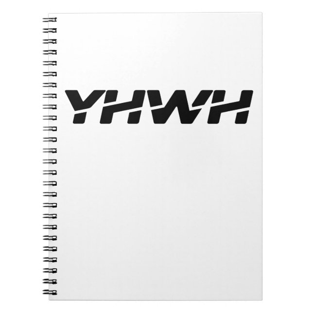 Cahier Spirale Noir Yahweh (Devant)