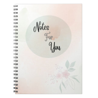 Cahier spiralé "Notes pour vous" jaune pastel