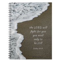 Cahier spiralé petit format verset biblique plage 