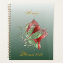Cahier Spirale Rouge et Vert Élégant