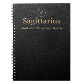 Cahier spiralé Sagittaire - Simili-cuir