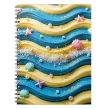Cahier Vague Océanique Gâteau Côte Plage