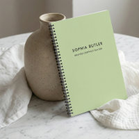 Cahier Vert Minimaliste Moderne