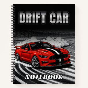 Cahier Voiture de Drift Rouge Muscle