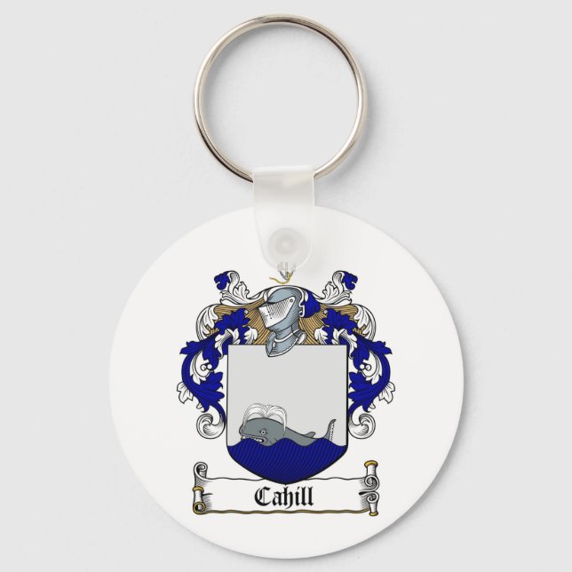 CAHILL FAMILY CREST -  CAHILL COAT OF ARMS KEYCHAIN (Front)