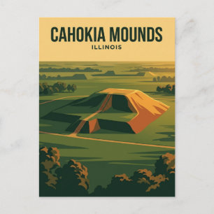 Cahokia Mounds Illinois Postcard