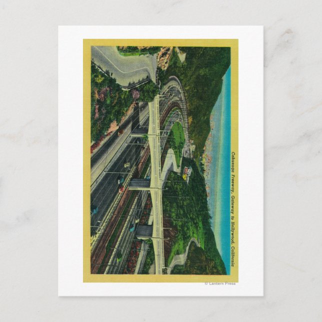 Cahuenga Freeway, Gateway to Hollywood Postcard (Front)