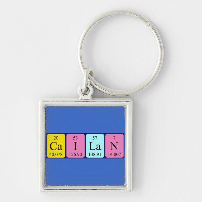 Cailan periodic table name keyring (Front)