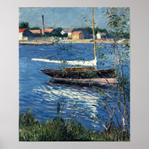Caillebotte - Boat At Mooring On The Seine Poster