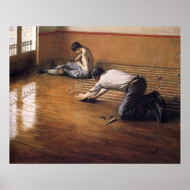 Caillebotte - Floor-Scrapers 1876 Poster (Front)