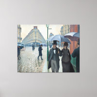 Caillebotte Paris Street Rainy Day Painting