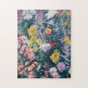 Caillebotte - White and Yellow Chrysanthemums Jigsaw Puzzle