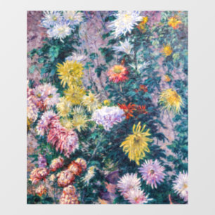 Caillebotte - White and Yellow Chrysanthemums Window Cling