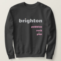 Cailloux de Brighton Rock Pier M Sweat Gris Rose