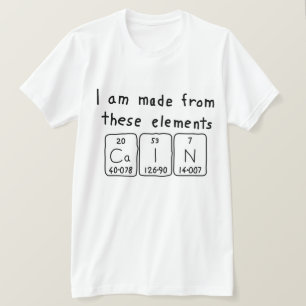 Cain periodic table name shirt
