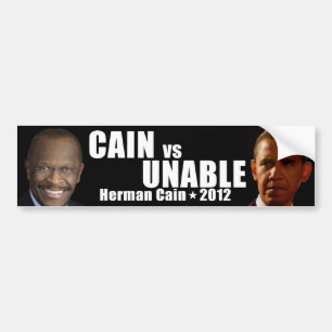 Cain vs Unable Bumper Sticker