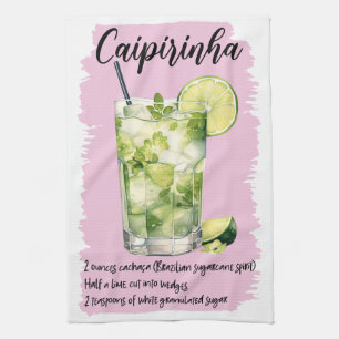 Caipirinha Cocktail Recipe Kitchen Towel