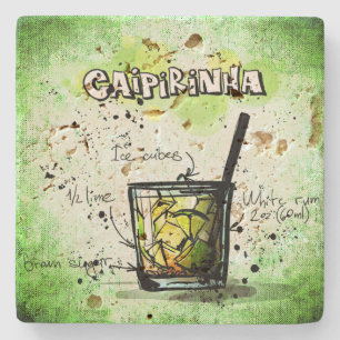 Caipirinha Drink Recipe Stone Coaster