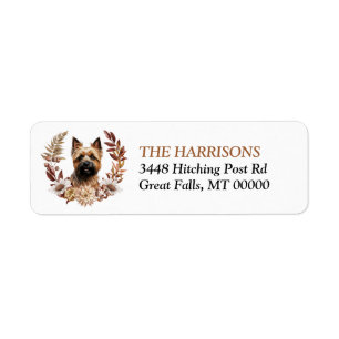 Caire Terrier Dog Automne Wreath