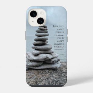 Cairn stone photography Bernard Shaw quote iPhone 14 Case