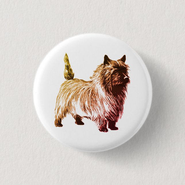 Cairn Terrier 1 Inch Round Button (Front)