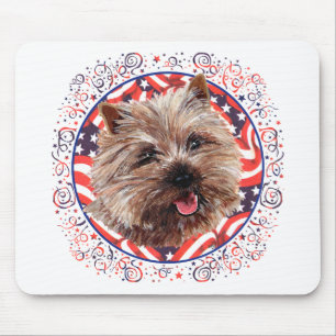 Cairn Terrier American Flag Celebration Mouse Pad