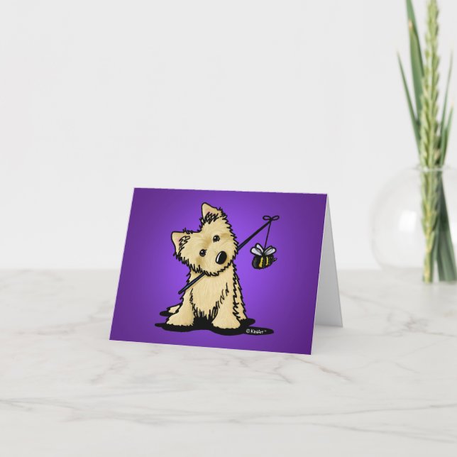 Cairn Terrier Beekeeper Thank You Card (Front)