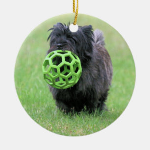 Cairn terrier ceramic ornament