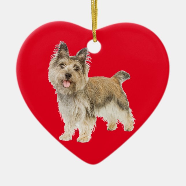 Cairn Terrier Ceramic Ornament (Front)
