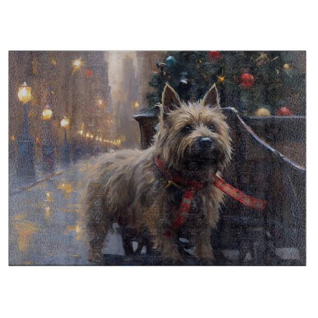 Cairn Terrier Christmas Festive Season  Cutting Board (Front)