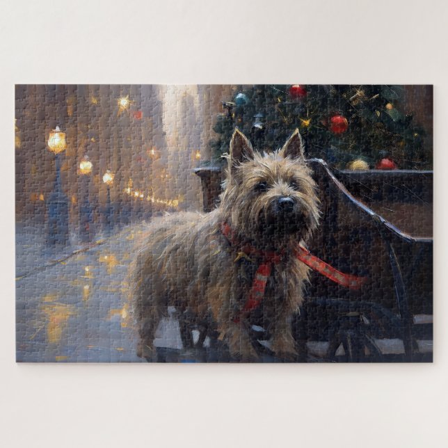 Cairn Terrier Christmas Festive Season  Jigsaw Puzzle (Horizontal)