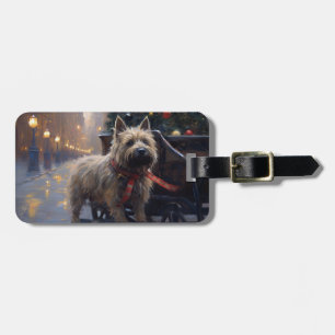 Cairn Terrier Christmas Festive Season Luggage Tag