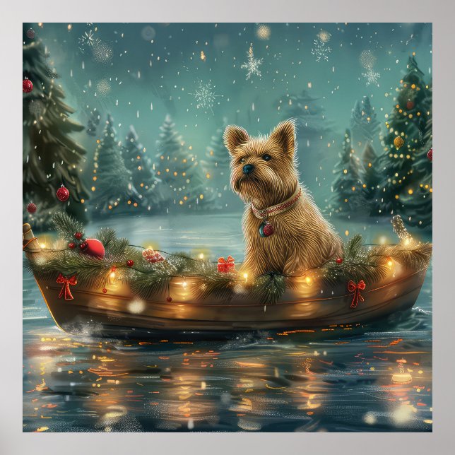 Cairn Terrier Christmas Festive Voyage Poster (Front)