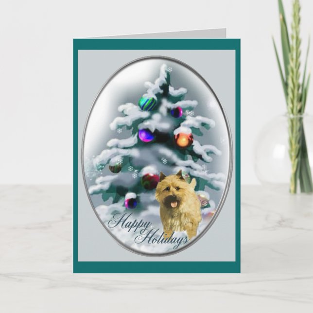 Cairn Terrier Christmas Gifts Holiday Card (Front)