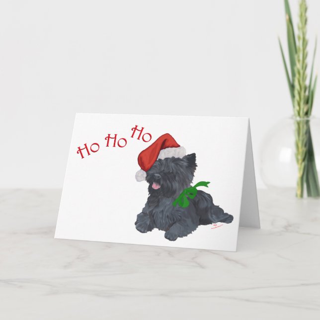 Cairn Terrier Christmas Holiday Card (Front)