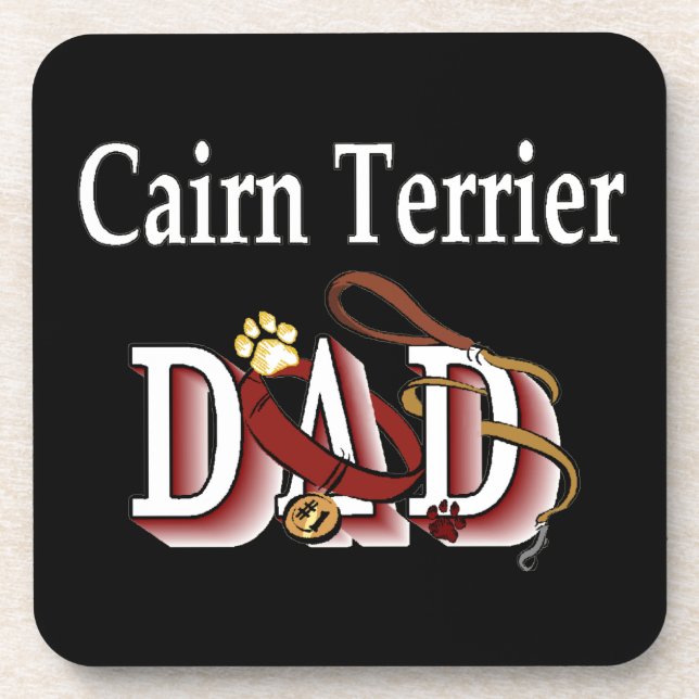 cairn terrier dad coaster (Front)