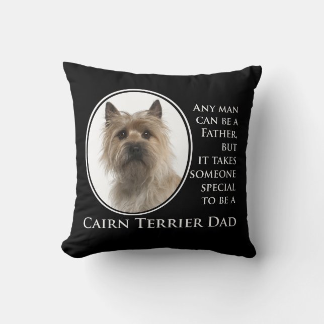 Cairn Terrier Dad Pillow (Front)