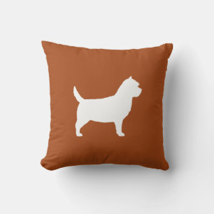 Cairn Terrier Dog Breed Silhouette Decorative Throw Pillow