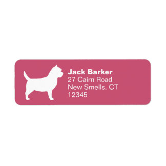 Cairn Terrier Dog Breed Silhouette Return Address