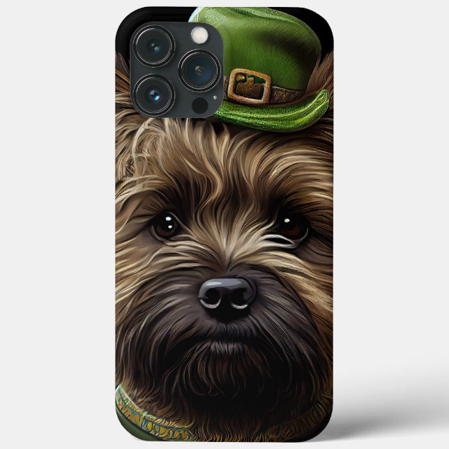 Cairn Terrier dog in St. Patrick's Day Dress Case-Mate iPhone Case (Back)