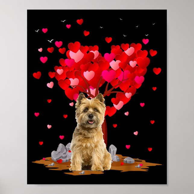 Cairn Terrier Dog Lover Heart Shape Cairn Terrier  Poster (Front)