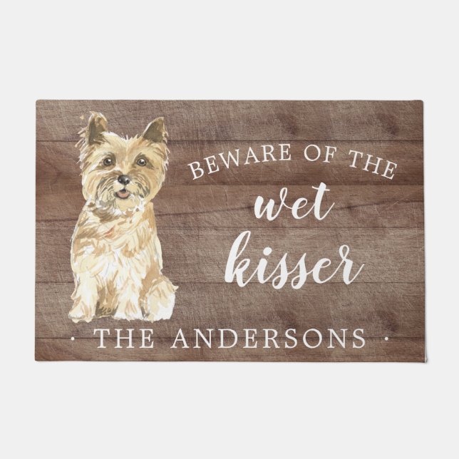 Cairn Terrier Dog Personalized Door Mat (Front)