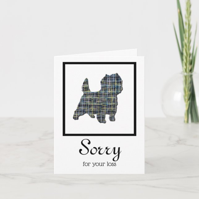 Cairn Terrier Dog Pet Sympathy Card (Front)