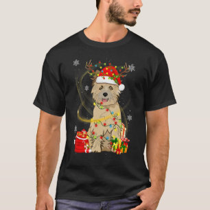Cairn Terrier Dog Reindeer Santa Christmas Dogs Pa T-Shirt