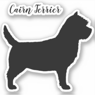Cairn Terrier Dog Silhouette Vinyl Sticker