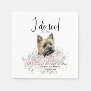 Cairn Terrier Dog Wedding Cocktail Napkins