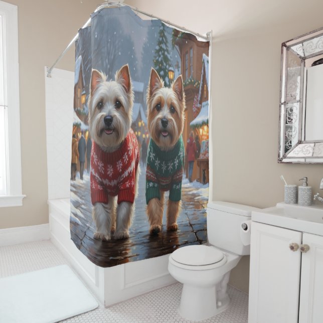 Cairn Terrier Dogs Christmas Snow Holiday  (In Situ)