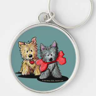Cairn Terrier Duo Keychain